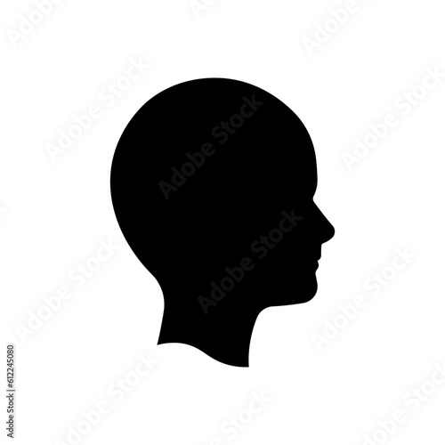 Kid head silhouette side view