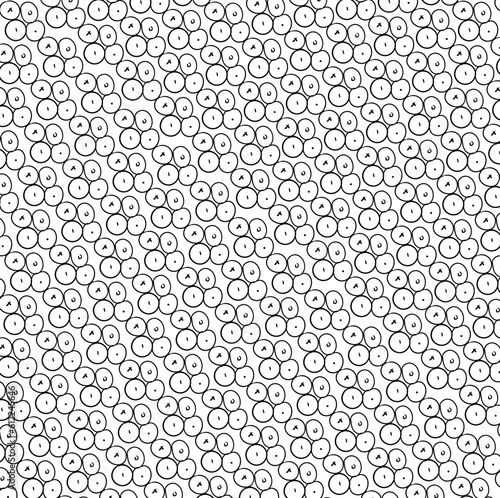 Cartoon colony of microorganisms, bacteria, viruses or round algae