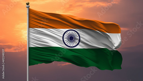 India independence day, flag india with Generative AI.