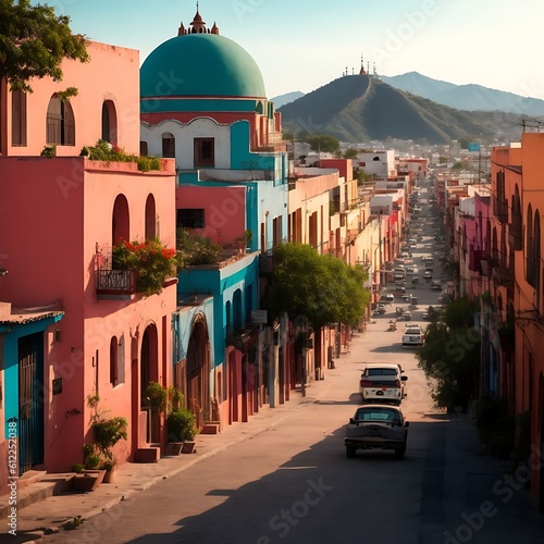 Photo Mexico colorful streets and architecture photo