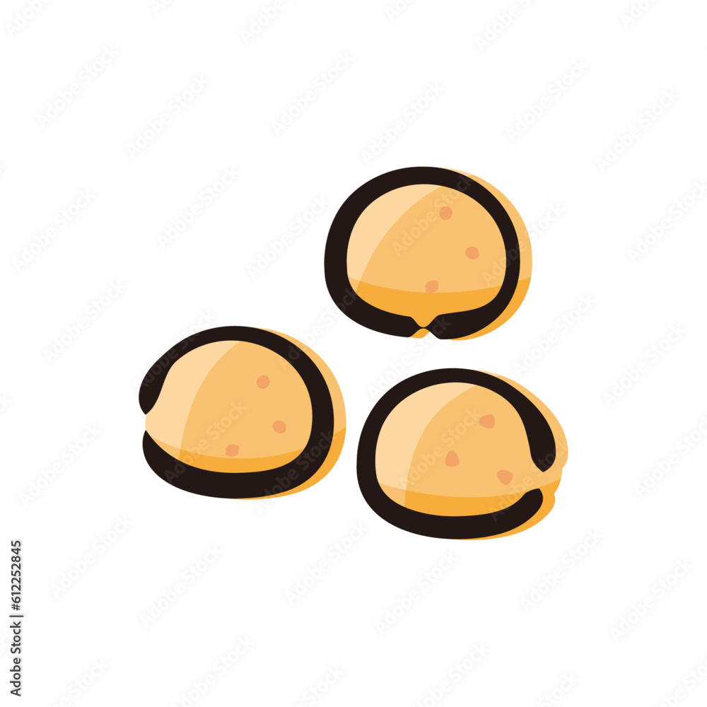 Brazilian cheese bread - Brazil icon/illustration (Hand-drawn line, colored version) Brazilian cheese bread - Brazil icon/illustration (Hand-drawn line, colored version)