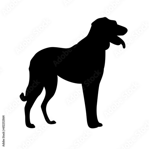 Isolated black silhouette dog on white background © Mrle.Dsign