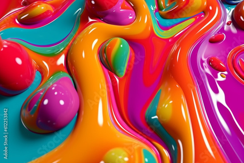 Colorful Slime Jelly Background AI generated