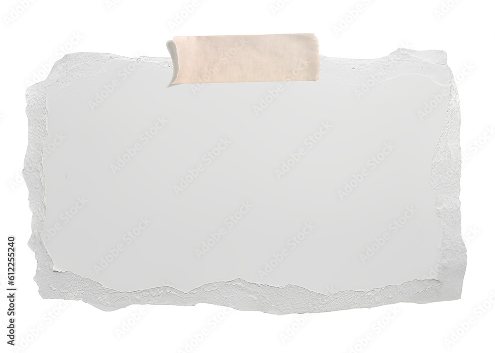 Paper Ripped Rectangle white rectangle shape torn paper piece on transparent background for ...
