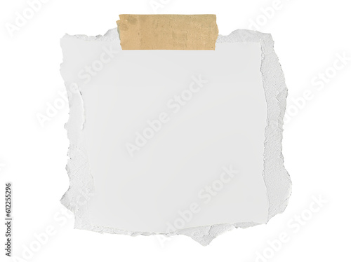 white Square shape torn paper piece on transparent background for graphic designer and holi design