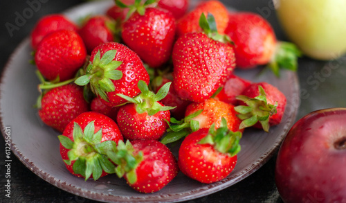 strawberries in a bowl
