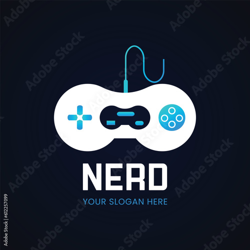 Nerd logo design vector template