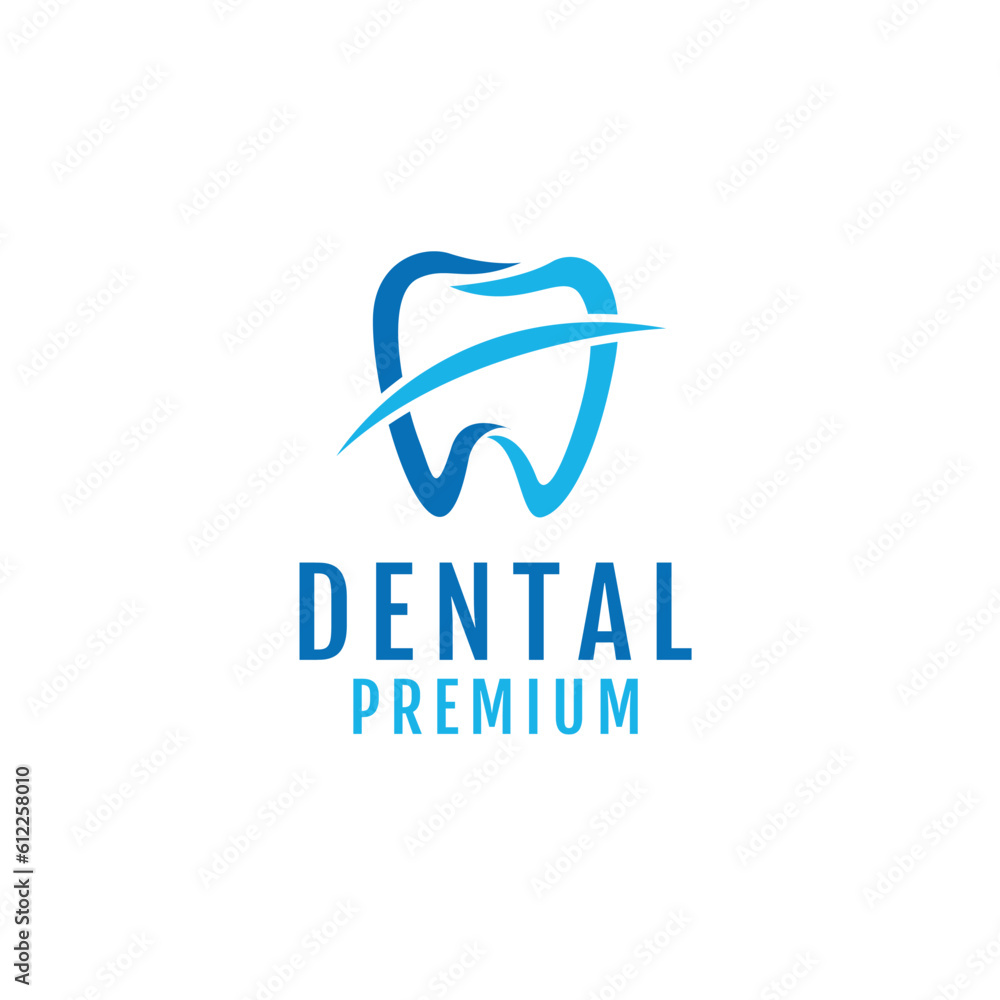 Naklejka premium Creative dental clinic logo design illustration symbol icon