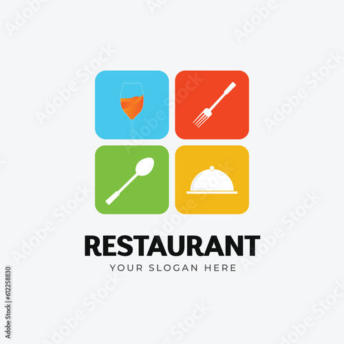 Restaurant logo design vector template