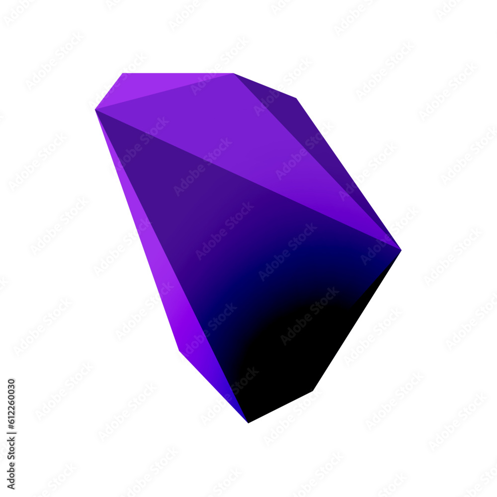 Abstract low poly stone design. Geometric 3d vector design element Abstract low poly stone design. Geometric 3d vector design element