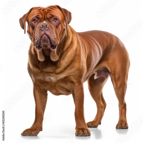 dogue de bordeaux dog isolated on a white background  ai generative
