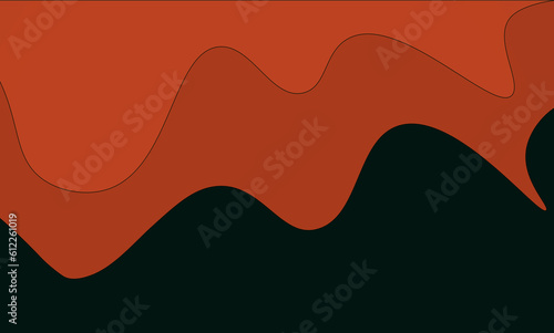 Abstract Orange and Black Combination. Abstract background made of waving lines in orange black colors.
