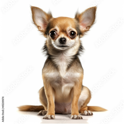 chihuahua dog isolated on a white background, ai generative