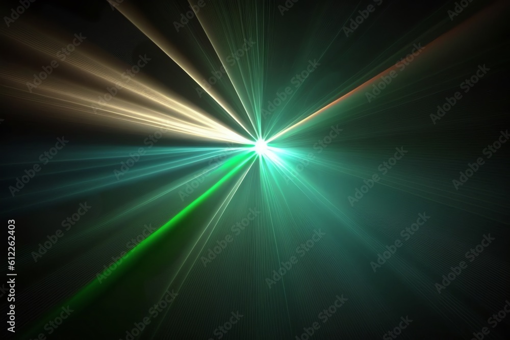 Laser beams light effect on black background. Laser rays abstract background. Generative AI. Laser beams light effect on black background. Laser rays abstract background. Generative AI.