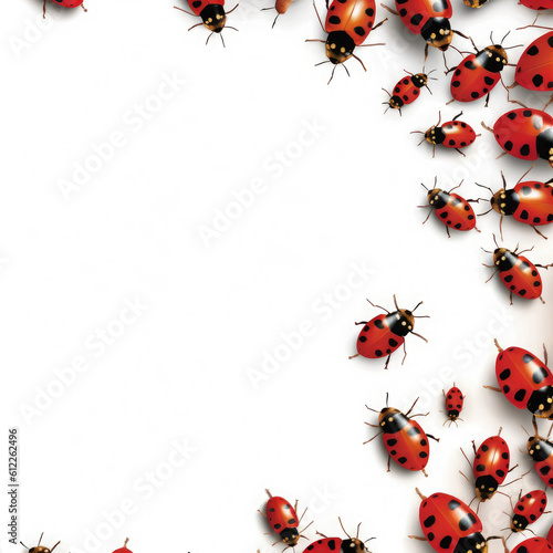 Animal Pattern ladybugs animals as a side border , Generative Ai , Generative Ai , Generative Ai © Moon Art Pic