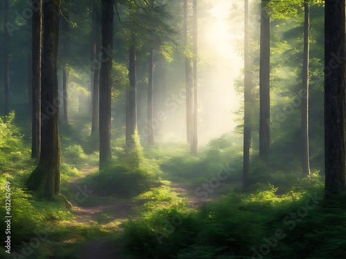 forest landscape  created with generative ai technology