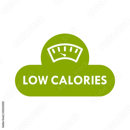 Low calories design logo template illustration
