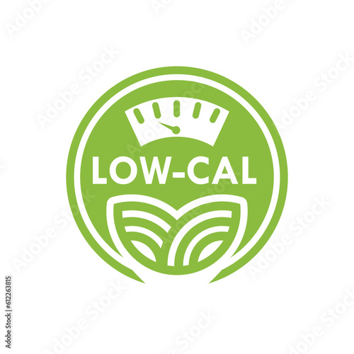 Low calories design logo template illustration