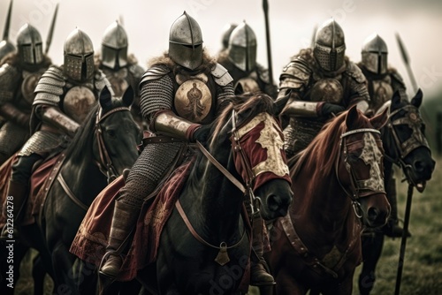 Medieval knights field. Generate Ai