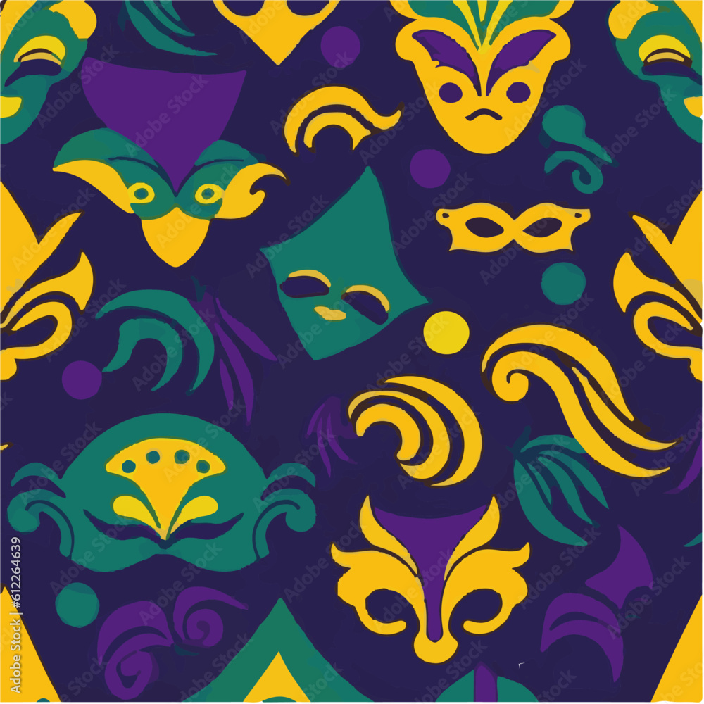 cute simple mardi gras pattern, cartoon, minimal, decorate blankets, carpets, for kids, theme print design
