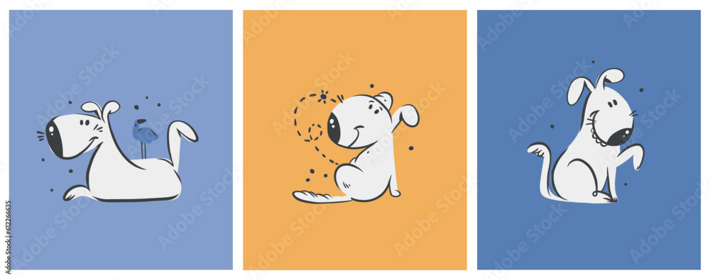 Hand drawing vector abstract cute dog doodle illustration. Cartoon dog and puppy characters design concept collection set.Vector funny pet animal isolated.Doodle cartoon icon of cute puppy characters. Hand drawing vector abstract cute dog doodle illustration. Cartoon dog and puppy characters design concept collection set.Vector funny pet animal isolated.Doodle cartoon icon of cute puppy characters.
