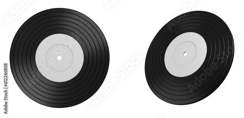 retro record song for dj and music 3d set 