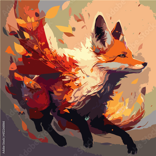 artistic fantasy Fox character, legend, fairy, cartoon, miracle, comic, magic
