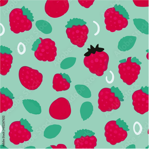 cute simple raspberry pattern, cartoon, minimal, decorate blankets, carpets, for kids, theme print design

