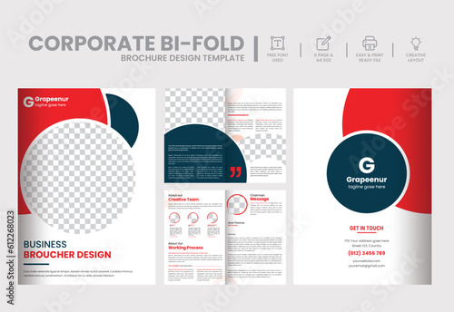 Creative design Brochure, minimal business brochure template design, Multipurpose template with cover, 
back and inside pages, a4 format