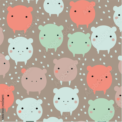 cute simple pig pattern  cartoon  minimal  decorate blankets  carpets  for kids  theme print design 