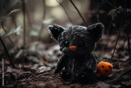 Cute Halloween bat soft toy, Generative AI