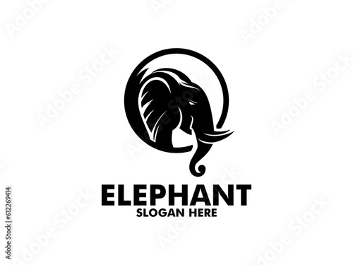 Elephant Logo Design Vector,  Elephant silhouette logo template