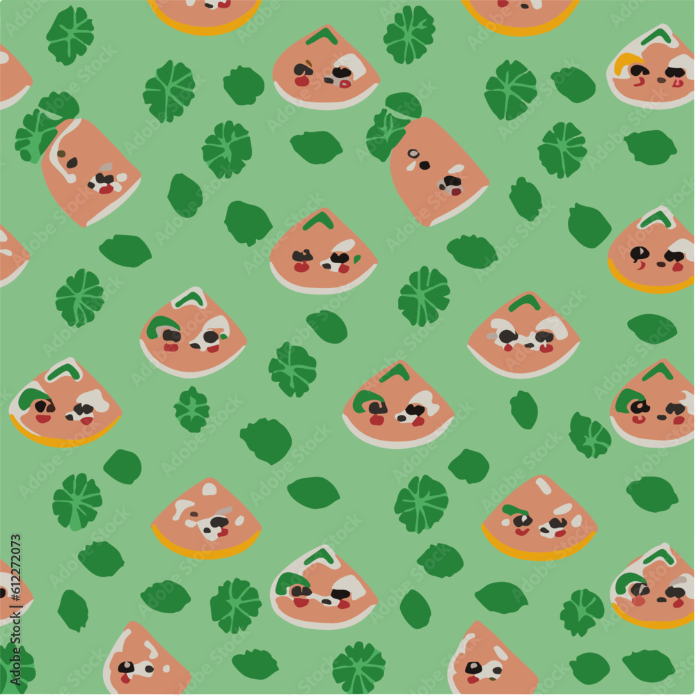 Fototapeta premium cute simple banh xeo pattern, cartoon, minimal, decorate blankets, carpets, for kids, theme print design 