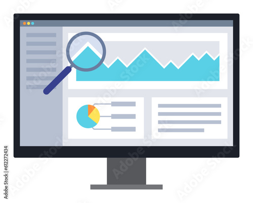 Finance and management software on computer screen