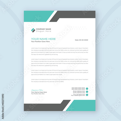 Corporate business letterhead design template for your business