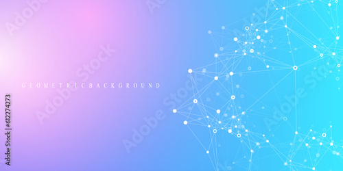 Global network background. Social network communication in the global business concept. Big data visualization. Internet technology. Vector illustration.