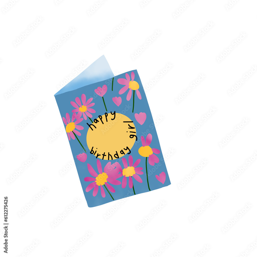 Obraz premium blue birthday card