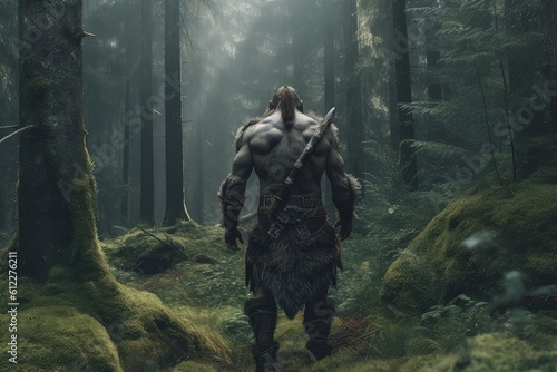 Orc man forest. Generate Ai © nsit0108