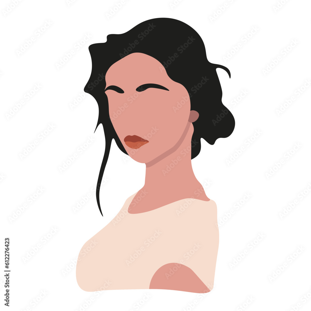 Woman Portrait Illustration Elements For Designing Templates Woman Portrait Illustration Elements For Designing Templates