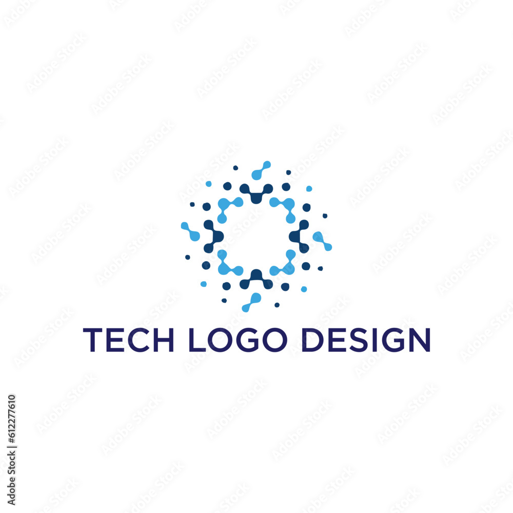 tech logo design editable resizable EPS 10