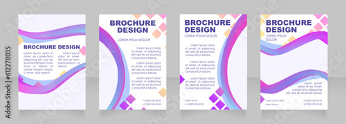 Preschool blank brochure layout design. Attracting parental attention. Vertical poster template set with empty copy space for text. Premade corporate reports collection. Editable flyer paper pages