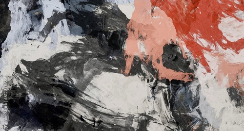 Obraz na płótnie Abstract Grunge Background Graphic Watercolor Stylization on Textured Canvas of Chaetic Strokes of Paint Spots w salonie