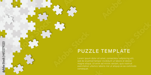 Abstract puzzle template background with text place for design