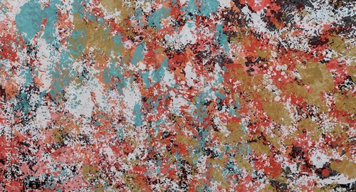 Obraz na płótnie Abstract Grunge Background Graphic Watercolor Stylization on Textured Canvas of Chaetic Strokes of Paint Spots w salonie