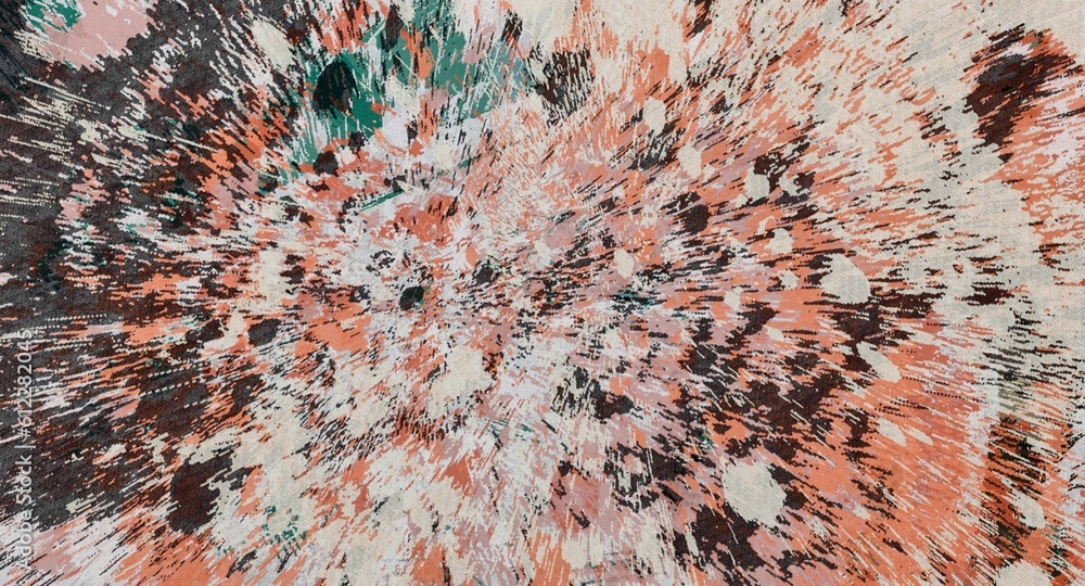 Abstract Grunge Background Graphic Watercolor Stylization on Textured Canvas of Chaetic Strokes of Paint Spots