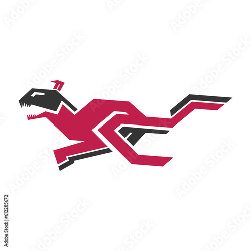 Vector illustration of cyber leopard, predatory robot.