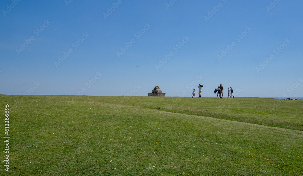 family walking in the field family walking in the field