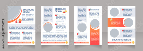 Pharmaceutical marketing plan blank brochure layout design. Vertical poster template set with empty copy space for text. Premade corporate reports collection. Editable flyer paper pages