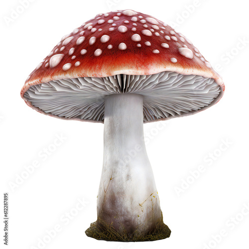 Magic mushroom isolated. Generative ai art