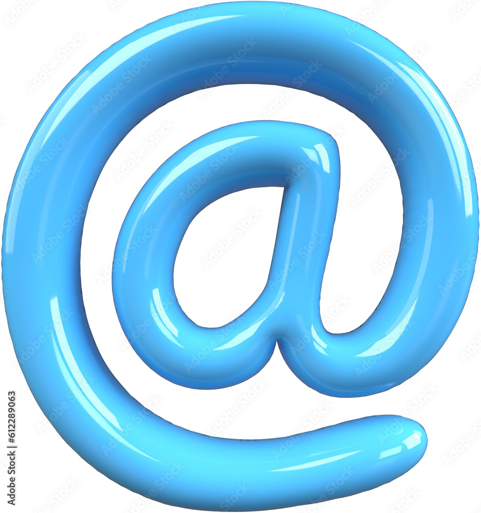 Blue 3D Bubble Gum Inflated Letters Number Symbol Ampersat Blue 3D Bubble Gum Inflated Letters Number Symbol Ampersat